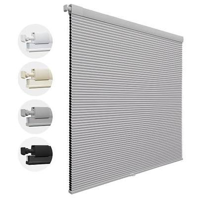 MiLin No Drill Cordless Cellular Shades Color-Matched No Tools Cellular Blinds Honeycomb Design Tension Blinds & Shades for Window (Blackout Gray, Custom Size)