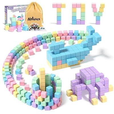 Apluses 32pcs Magnetic Blocks Building Cubes for Kids, Classroom Must Haves Creative Learning Kids Gifts, Preschool Montessori Sensory Autism Magnet Toys for Boys and Girls Ages 3 4 5 6