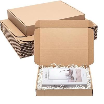 Wowxyz Brown Shipping Boxes 13x10x2" 25 Pack - Corrugated Cardboard Box Mailers for Small Business, Kraft Medium Literature Mailer Packaging Supplies Brown