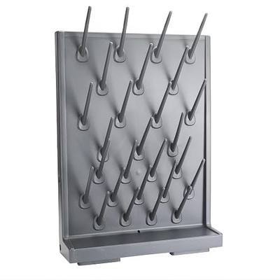 Lab Drying Racks - Lab Supply Pegboard Bench,27 Pegs Drying Rack Lab,Wall Mounted Test Tube Dryer,Detachable PP Lab Rack
