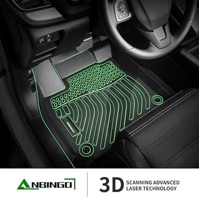ANBINGO®Floor Mats Fit for Pilot 2009-2015.All Weather Protection TPE Waterproof Non-Slip Floor Liners Fit 1st & 2nd &3 rd Row Set Accessories-Black