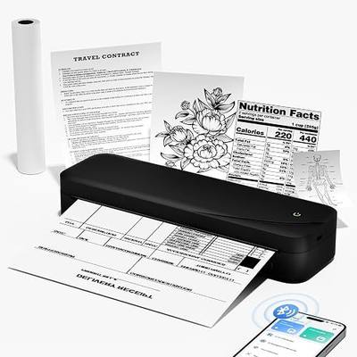 Memoqueen M833 Portable Wireless Printer for Travel, Inkless Thermal Printer Bluetooth Support 8.5'' x 11'' US Letter & A4 Thermal Paper, for Phone & Laptop for Office, School, Home