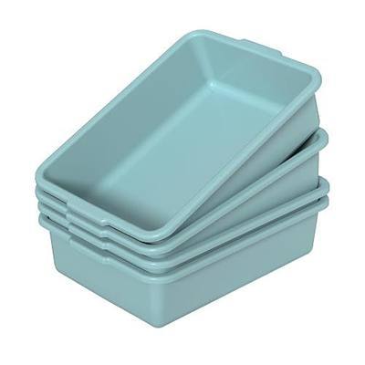 13 L Plastic Bus Tubs Restaurant, Utility Bus Box, Mint Green, 4 Packs