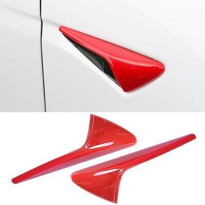 for HW 3.0 Tesla Turn Signal Side Camera Protection Cover 2PCS fit for Tesla Model 3 Model Y 2017-2023 Decoration Accessories Camera Protect Cover(Red)