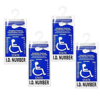Handicap Placard Holder for Auto, Ultra Transparent Handicapped Placard Holder, Disabled Parking Permit Holder, Handicap Parking Placard Holder Sign Holder with Large Hanger (2)