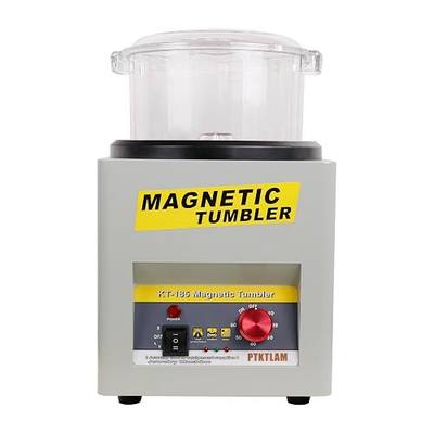 KT-185 Magnetic Tumbler Jewelry Polisher 180mm Polishing Barrel | 200g Burnishing Pins, Automatic Forward and Reverse Rotation, For Jewelry