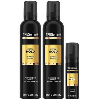 TRESemmé Extra Hold Shaping Mousse 2-Pack + Travel Size | Adds Volume and Long-Lasting Hold Without Sticky Residue | Includes Travel Size for Styling Anywhere