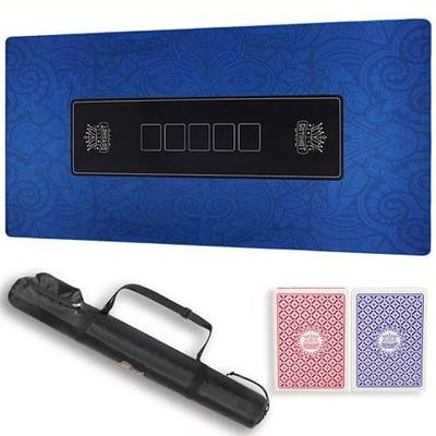 GUTSHOT Foldable Casino Quality Poker Mat | Water Resistant Poker Table Cloth, Soft Multi-Spandex | Waterproof, Noise-Free Gameplay | Includes Carrying Bag and 2 Gift Poker Card Packs