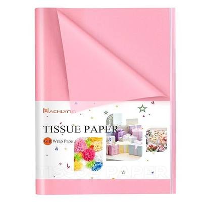 NACHLYNN 60 Sheets Pink Tissue Paper Bulk Gift Wrapping Paper 14 x 20 inch Art Paper Crafts for Wedding Holiday Birthday Party Crafts Valentine's Day Decorations