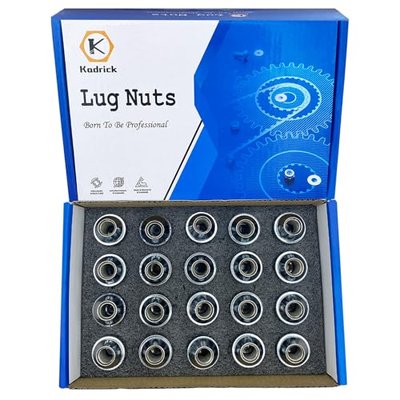 Kadrick 20pcs M12x1.5 Lug Nuts,One-Piece Solid Chrome, Replacement for 2001-2019 Ford Escape/2012-2018 Focus/2006-2019 Fusion/Lincoln 2015-19 MKC/2012-16 MKZ,Large Acorn Seat,New Model……