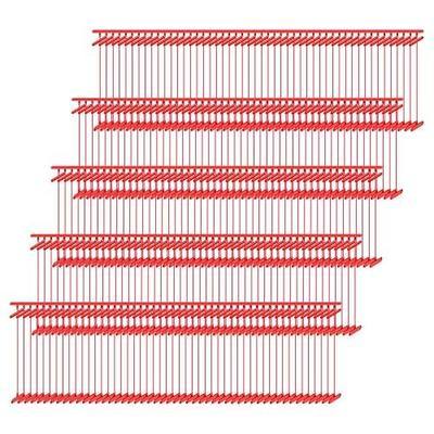 5000 Pieces Standard Tagging Fasteners - Tag Pins Plastic Regular Garment Clothing Price Label Barbs (Red, 1 Inch)