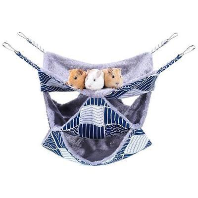 3 Tier Guinea Pig Cage Accessories,Ferret Rat Hammock, 13.7x13.7 Inches,Pet Cage Hanging Bunkbed Hammock for Small Animals, Guinea Pig, Ferret, Squirrel, Chinchilla, Rat,Parrot