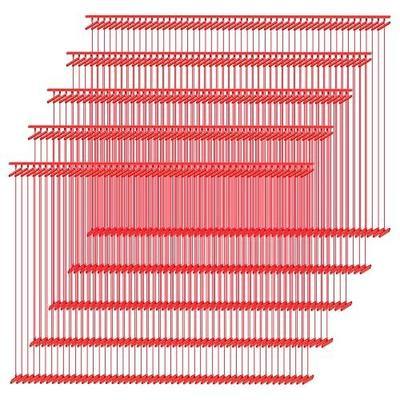 5000 Pieces Standard Tagging Fasteners Standard Tag Pins Plastic Regular Garment Clothing Price Tag Label Standard Tagging Barbs (Red, 3 Inches)