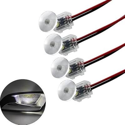 4pcs White Car Door Bowl Light Door Open Warning LED Night Safety Decoration Accessories for Handrail Lights Decorative Lamp 12V Signal indicator light