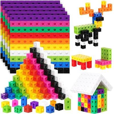 Jenaai 1000 Pieces Linking Counting Cubes, Plastic Counting Blocks, Colorful Math Cubes, Math Manipulatives Classroom Learning Supplies for Preschool Activities Boys Girls(Classic Style)
