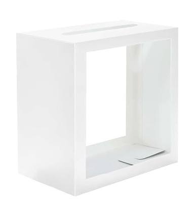 SietDESEO White Card Box for Party with Clear Window Large Gift Card Box Holder for Wedding Reception Birthday Graduation Baby Shower Raffle Ticket Box