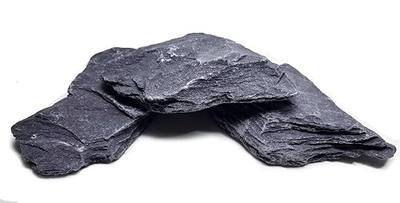 Natural Slate Stones 8 to 10 Inches - USA Sourced and Packaged for Aquascaping Aquariums, Terrariums, Paludariums, Reptile Enclosures, and Gardens (8-9 lbs)