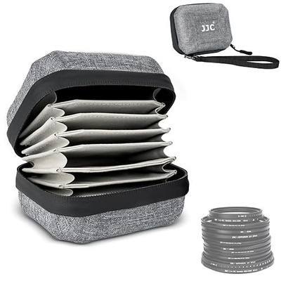 JJC Hard Shell Camera Lens Filter Case Up to 67mm (62mm 58mm 55mm 52mm 49mm 46mm 43mm 40.5mm 37mm),Water Resistant & Dustproof,Camera Filter Pouch with Microfiber Cleaning Cloth for Photography
