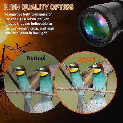 20x50 High Power Binoculars for Adults with Low Light Night Vision | Military Compact HD Professional/Daily Waterproof Binoculars for Bird Watching/Traveling/Outdoor