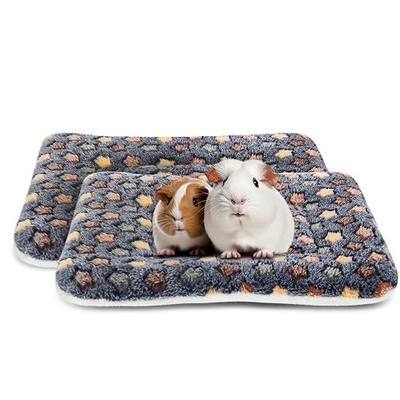2 Pack Guinea Pig Bed - 10 x 13 Inch Upgraded-Thickness Pee Pads Bedding | Washable Guinea Pig Pee Pad with Absorbent Surface Helps Keep Cages Dry, Reusable Bedding for Resting Areas (Dark Blue, M)