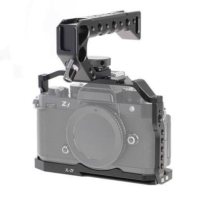 Fotga Zf Camera Cage + Top Handle for Nikon Zf Mirrorless Camera Vlog Video Shooting Film Making with 1/4"-20 3/8"-16 Holes Cold Shoe Mount,Arri Handle Locating Hole,Camera Locating Pin