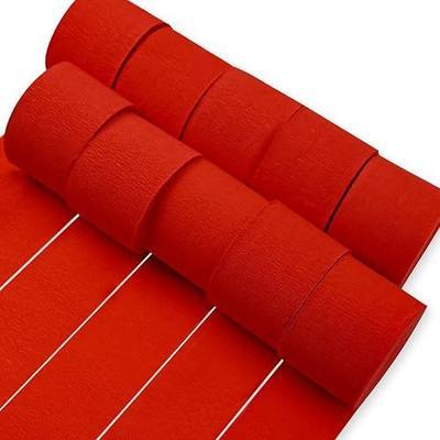 PartyWoo Matte Red Crepe Paper Streamers 10 Rolls 820 FT Streamers | Birthday Wedding Baby Shower Graduation Bridal Shower Anniversary Engagement Retirement Bachelorette Party Decorations