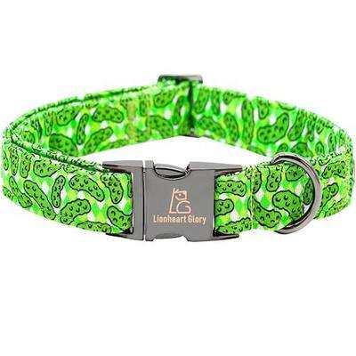 Lionheart Green Dog Collar - Soft & Durable, Adjustable & Comfortable Gift Collar for Spring or Fall
