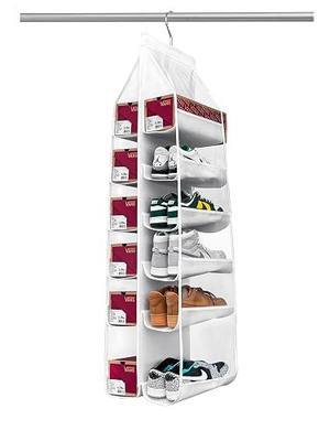 Hanging Shoe Rack - Extra Large 12 Pocket, Space Saver, Gets Shoes Organized Well, White
