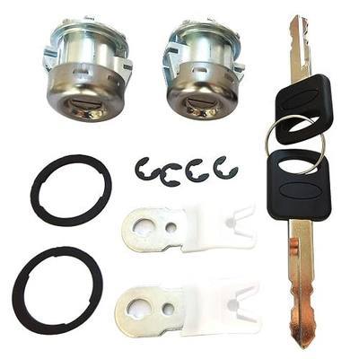 Pair of Door Lock Cylinder Tumbler w/Key for Ford F150 F250 F350 F450 Explorer Expedition Ranger E150 E250 E350,Replaces 7C3Z1521990A Front Left and Right Side Door Lock W/Clip
