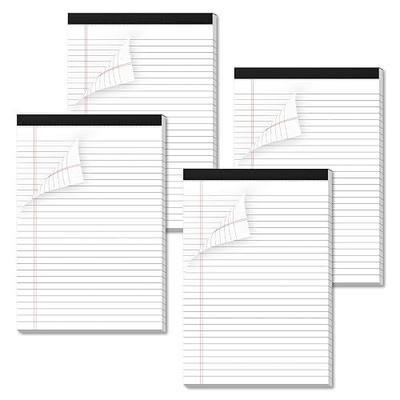 Nichela Legal Pads 4 Pack of Note Pads 6 x 9 Inch Notepad 21lb Thick Paper Legal Pad 30 Sheets Note Pad College Ruled Small Legal Pads 29 Lines Writing Pads for Writing, Sketching, and Note-Taking