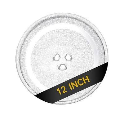 12" Microwave Glass Turntable Plate, 12" / 30.5cm Microwave Tray Replacement Glass Plate, Glass Tray Replacement for LG, GE, Magic Chef, Hotpoint, Panasonic, Kenmore, etc