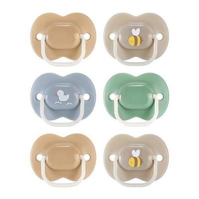 Tommee Tippee Anytime Matte Pacifiers, 18-36 Months, Symmetrical Baglet, BPA-Free Binkies, Blue/Green/Grey, Pack of 6 | Symmetrical Baglet, BPA-Free Binkies, Blue/Green/Grey