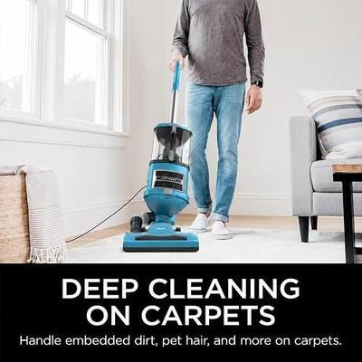 Shark NV380 Navigator Lift-Away Deluxe Upright Vacuum with Large Dust Cup Capacity, Swivel Steering, Upholstery Tool & Crevice Tool, Teal (Renewed)