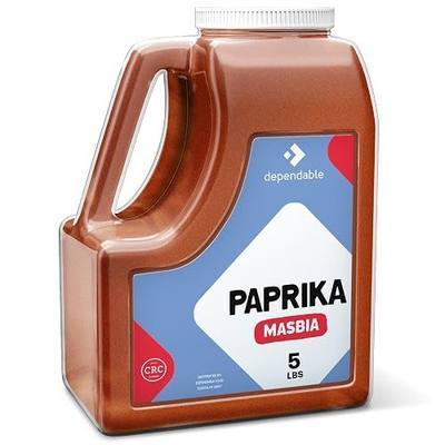 Dependable Foods Paprika Spice – 5 Lb. Bulk Jar –- 100% Natural, Non-GMO, No Additives, Salt-Free Seasoning | Kosher, Allergen-Free