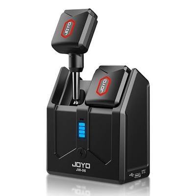 JOYO 5.8GHz Wireless Guitar System Transmitter and Receiver with Charging Case, 18H Battery life, 48kHz/24Bit, Low Latency, 4 Channels, Plug & Play for Electric Guitar & Bass (JW-06)