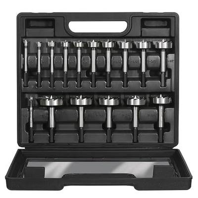 1/4''-2-1/8'' 16PCS HCS Forstner Drill Bit Set for Wood, Hex Shank | Multi-Tooth Forstner Bits for Woodworking, Wood Drill Bit Set, Hinge Boring Bits for Drilling Solid Wood, MDF, Particleboard