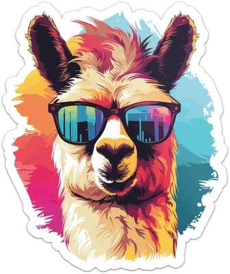 Generic Cool Llama Sticker - Vinyl Waterproof Decal for Car, Laptop, Wall, Window, Door, Water Bottle, Bumper Sticker Size - 6'' Longer Side