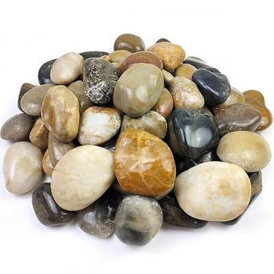 YISZM 40lbs Large River Rocks for Landscaping, 3-4" Mixed Color Pebbles | for Garden Design, Hand-Picked Smooth Stones for Fish Tank, Flower Pots, Indoor Water Fountains, Pathways, Backyard