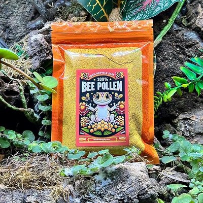 Bee Pollen for Bearded Dragons & Reptiles, 100% Pure Powder, 3 oz | Single-ingredient bee pollen supplement for tortoises and other herbivores or omnivores; sprinkle over greens or food