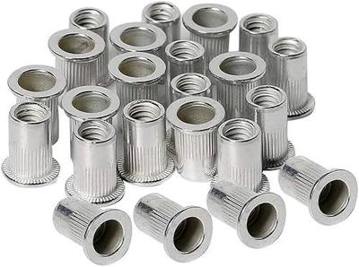 120pcs 1/4-20 Aluminum Rivet Nuts Threaded Inserts Rivnuts Nutsert 1/4-20UNC