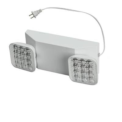 Plug in Emergency Lights for Business Home Power Failure 4Hours 300lm LED Commercial Emergency Light Fixtures with Battery Backup Rechargeable Adjustable Two Heads AC85-277V