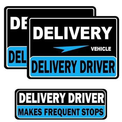 Delivery Driver Car Magnet, Delivery Magnetic Car Door and Bumper Sign, High Reflective, Stronger Magnetic, Eye-Catching Design for Delivery.