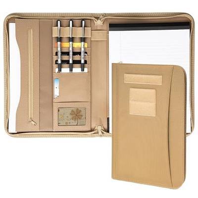 Military Zippered Padfolio Tactical Notebook Cover with A4 Legal Pad