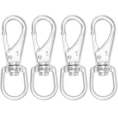 3-1/2″ Stainless Steel Heavy-Duty Flag Clips — Model #1 (Set of 4) | 3/4″ Swivel Eye Snap Hooks — Ideal for scuba diving, flagpoles, bird feeders, dog leashes, bags, belts, straps, and luggage