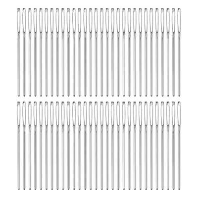 HARFINGTON 60Pcs Large Eye Blunt Needles 2.75" Tapestry Needle Yarn Sewing Knitting Weaving Needle Stainless Steel for Crochet Projects