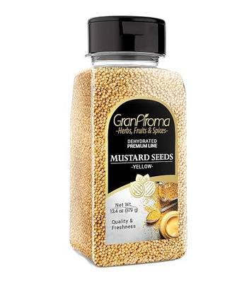 GranAroma Yellow Mustard Seeds, Mild Flavor, Dips & Dressings, For Homemade Mustard (13.4 Ounce)