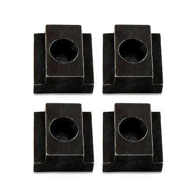 T-Slot Nut Black Oxide Finish, 1/2"-13 Thread Size, 5/8 in Table Slot Size, 4Packs