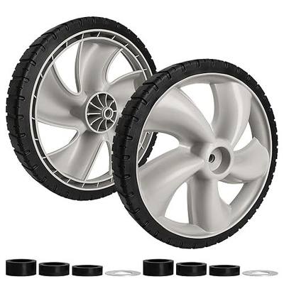 Replacement 490-324-0002 Rear Wheels for Craftsman Lawn Mower - 12-Inch Mower Wheels Tires Compatible with Pou-lan, Brute, Hon da, Hu sqvarna, Yard Machines Walk Behind Mowers, 2 Pack