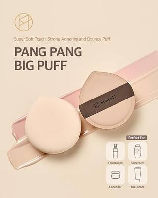 STUDIO17 Pang Pang Makeup Powder Puff 1 Pc | Big Makeup Sponge for Foundation | Fluffy Cushion Puff Blender With Latex | Korean Makeup Puff for Foundation and Powder | 2.2In Diamater