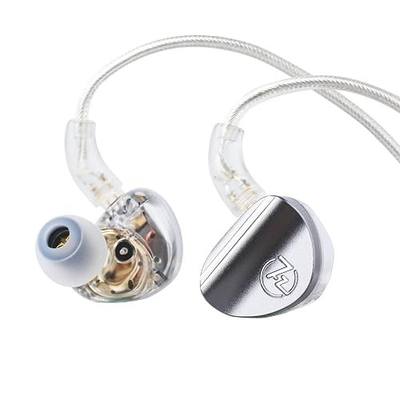 Linsoul 7HZ SONUS 1DD+1BA Dual Driver in Ear Monitor HiFi Wired Earbuds IEM | with Detachable High-end Silver-Plated OCC Cable, Aluminum Back Cavity for Audiophile, Gaming Earbuds, Grey, 4.4mm